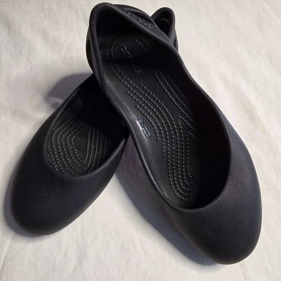 CROCS Shoes - Crocs Kadee Womens Ballet Flats Shoes Black Slip On Comfort Size W6